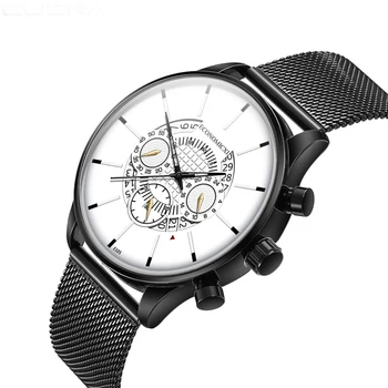

New Casual Men Quartz Watch Complete Calendar Stainless Steel Strap Watch for Men Montre Momme Male Clock Relogio Masculino Gift