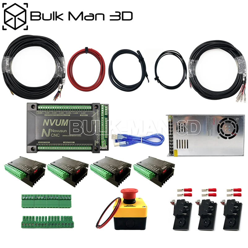 NVUM 4Axis Mach3 USB motion card электронный комплект для WorkBee фрезерный станок с ЧПУ
