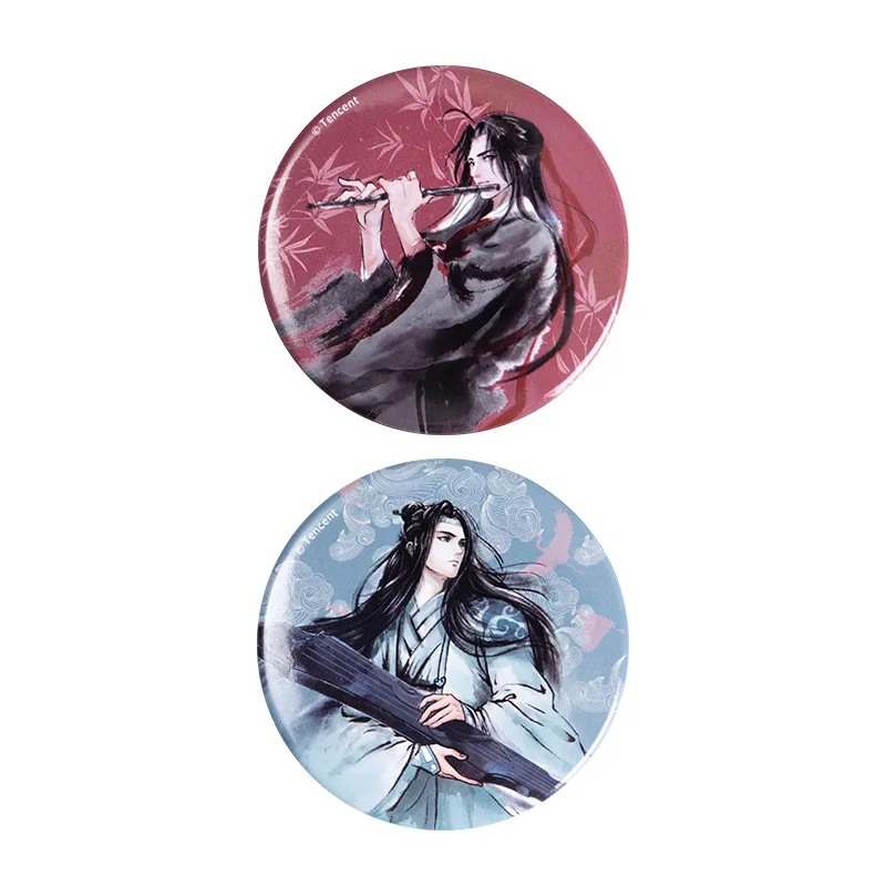 MONZON Official Mo Dao Zu Shi Character Badges The Founder of Diabolism Lan WangJi Wei WuXian Brooch Animation Around