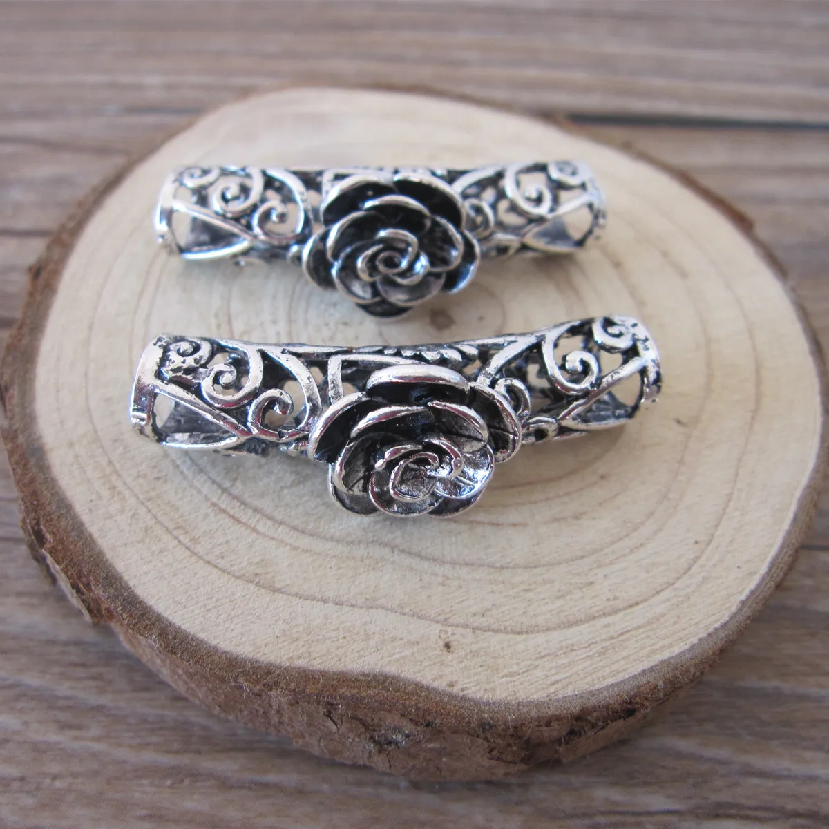 6 шт./лот тибетские серебряные красные и синие волосы оплетка страх дред бусины 8