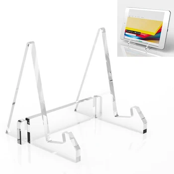 

Transparent Acrylic Desktop Compatible For Tablet PC iPad Stand Holder Book Clear lightweight Tablet Stands Holders Accessory