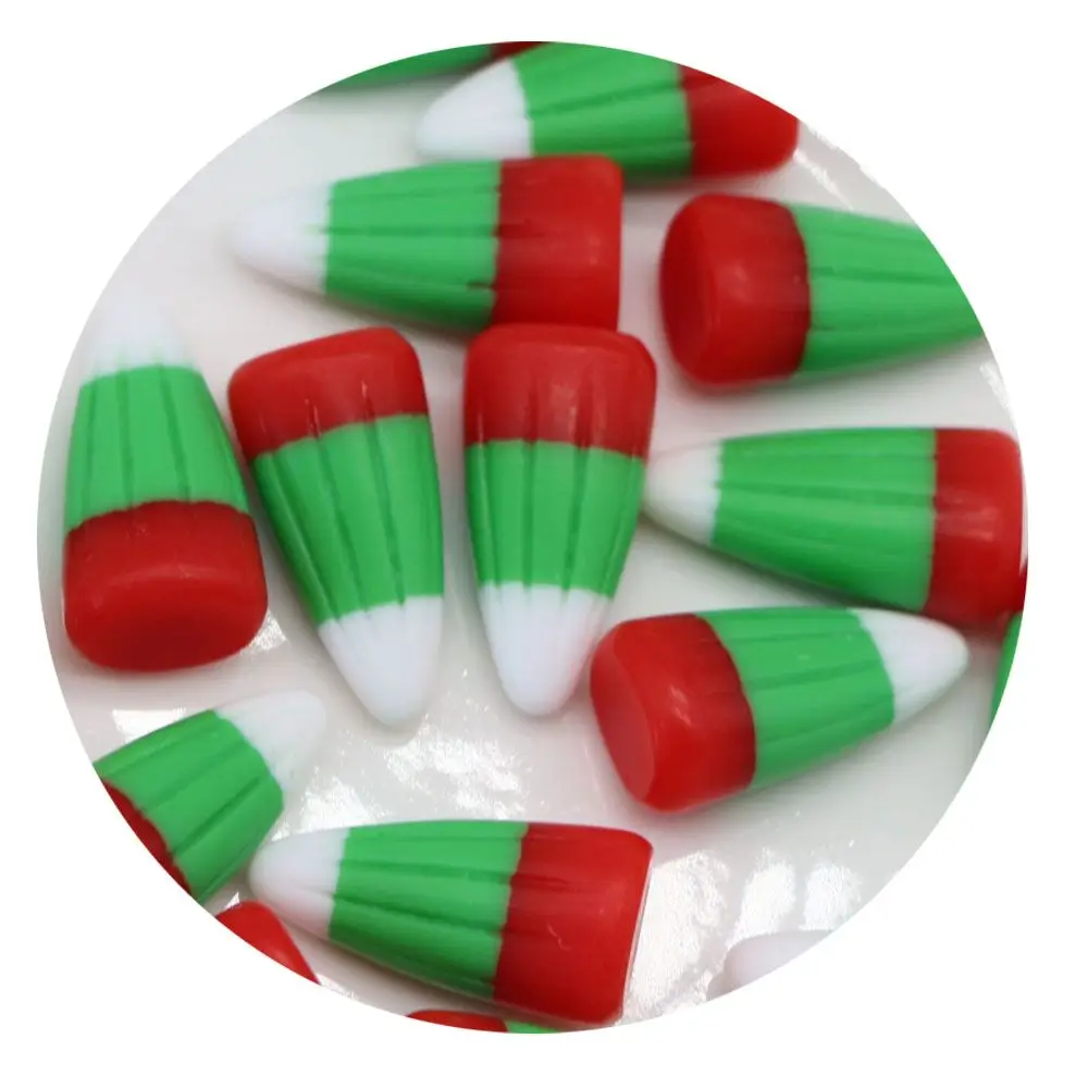 Resin Cabochons Crafts 100/50pcs Resin Cute 3D Candy Corn Cabochon Miniature Art Supply Decoration Charm Craft DIY