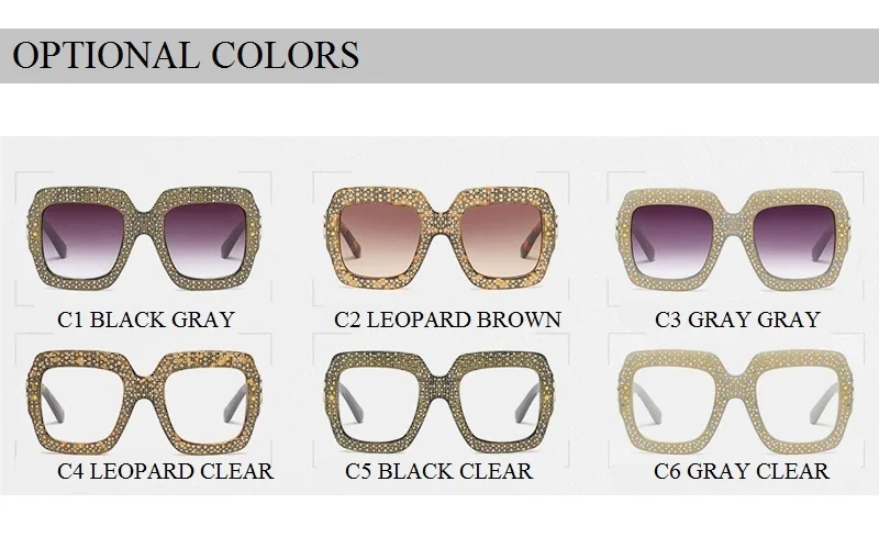 QPeClou Марка Кристалл солнцезащитные очки Для женщин 2018 новые роскошные Квадратные Солнцезащитные очки женские Алмазные очки кадр Дамская