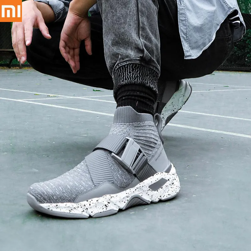 Мужские кроссовки-носки Xiaomi Freetie дышащие с ремешком-пряжкой тканые | Электроника