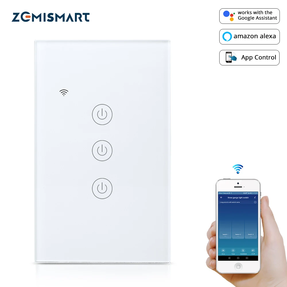 Высветильник ель света Zemismart US Tuya с Wi Fi 220 В 240 В|Выключатели| |