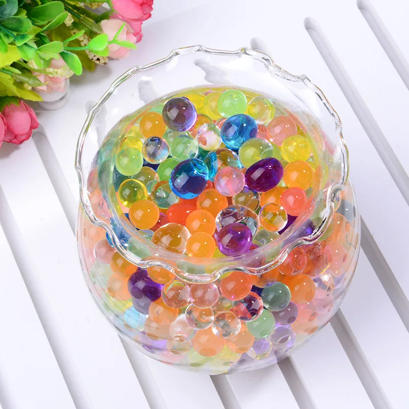500×Magic Jelly Crystal Mud Soil Water Bead Pearl Balls Flower Plant Decoration 