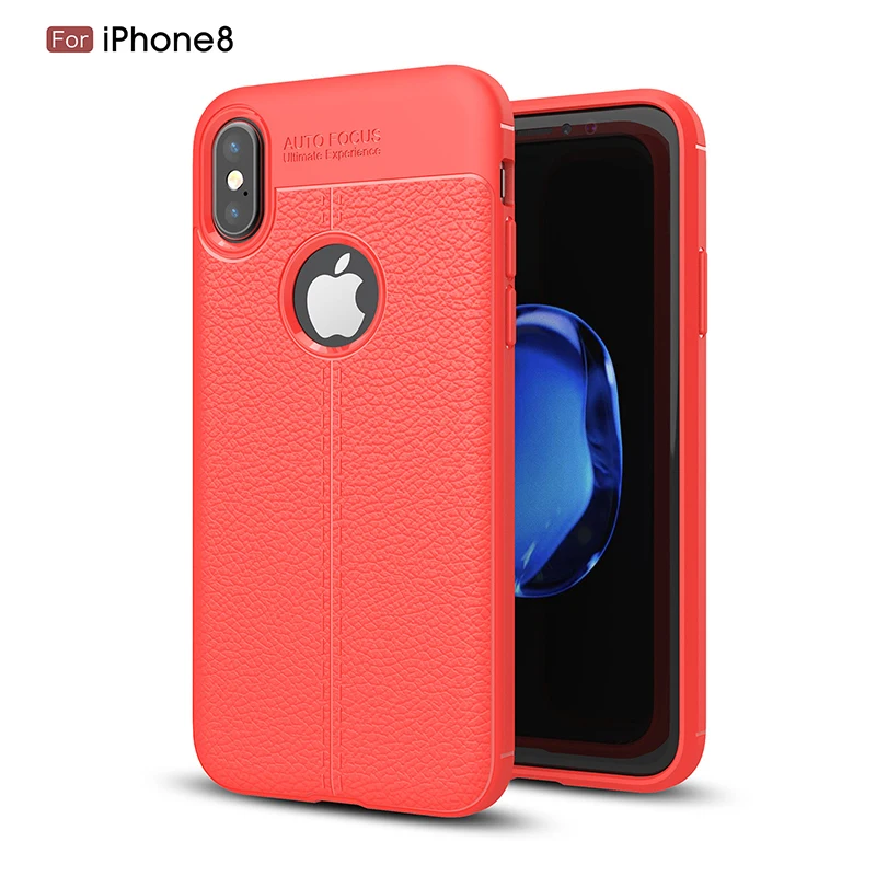 Чехлы для iPhone 8 HYAIZLZ ударопрочный роскошный кожаный ТПУ задняя крышка Тонкий