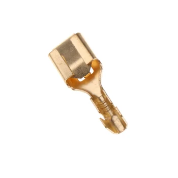 

Gold Male+Female 6.3mm Stud Terminals Brass Copper Crimp Wire Spade Connector