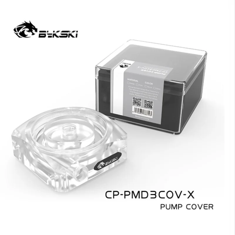 Bykski-Barrow-Acrylic-DDC-Pump-Top-Cover-Can-Connect-The-60MM-in-diameter-Reservoir-CP-PMD3TOPBTM
