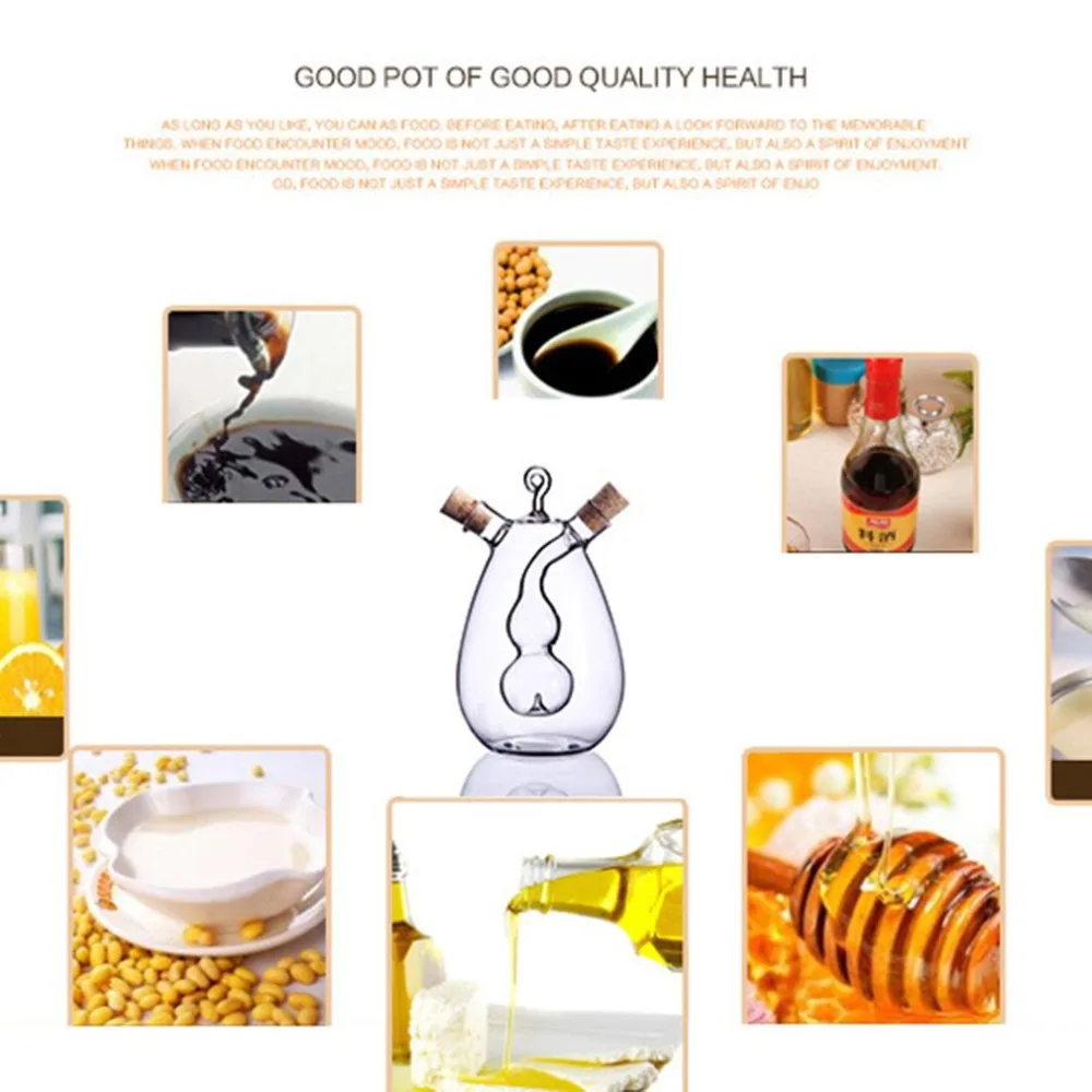 Kitchen Accessories Glass Oiler Leakproof Oil Bottle Dispenser Oiler Vinegar Sauce Seasoning Pot Kitchen Cooking Tools