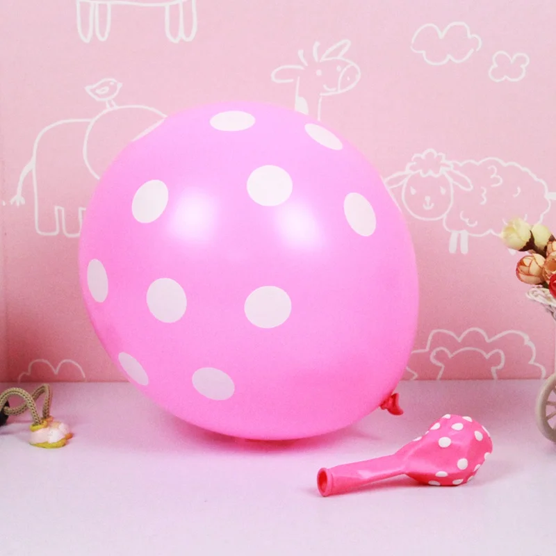Летняя Вечеринка пончик мороженое тема украшения для кексов тарелка сотовый флаг с мячом коробка конфет набор день рождения, детский душ вечерние поставки - Цвет: 10pcs pink dot ballo
