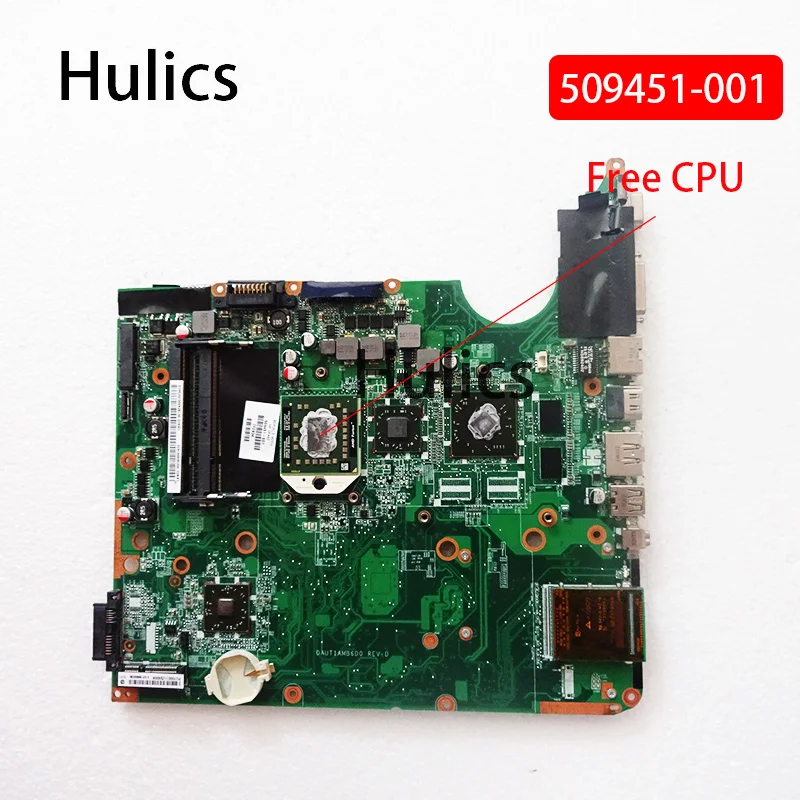 Hulics оригинальная материнская плата для ноутбука HP Pavilion DV6 DV6Z dv6-1000 Материнская DDR2