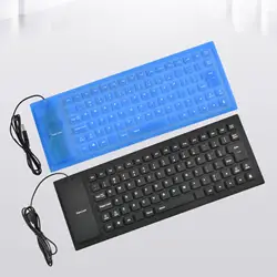 Mini clavier USB de jeu pliable en Silicone, 85 touches, Flexible, étanche, souple, pour tablette, ordinateur Portable 
