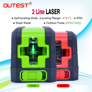 

910R 915G red/green Laser Level,Cross Line Laser,Switchable Self-Leveling Vertical and Horizontal Line, Rotatable 360 Degree