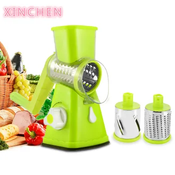 

Rotary Hand Roller Grater Slicer Green Multi-functional Cutting Dish Device Slice Planing Wire Artifact Potato Cutter Shredder