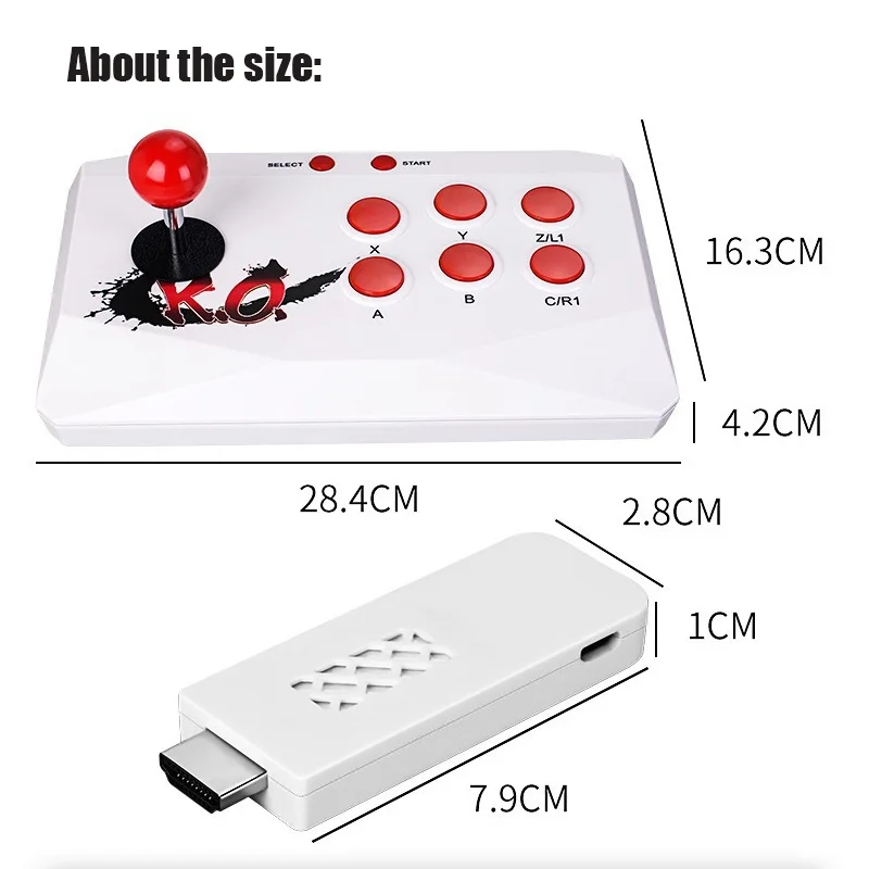 Беспроводной ретро видео HDMI аркадная игровая консоль с 8G TF картой 1788 игр