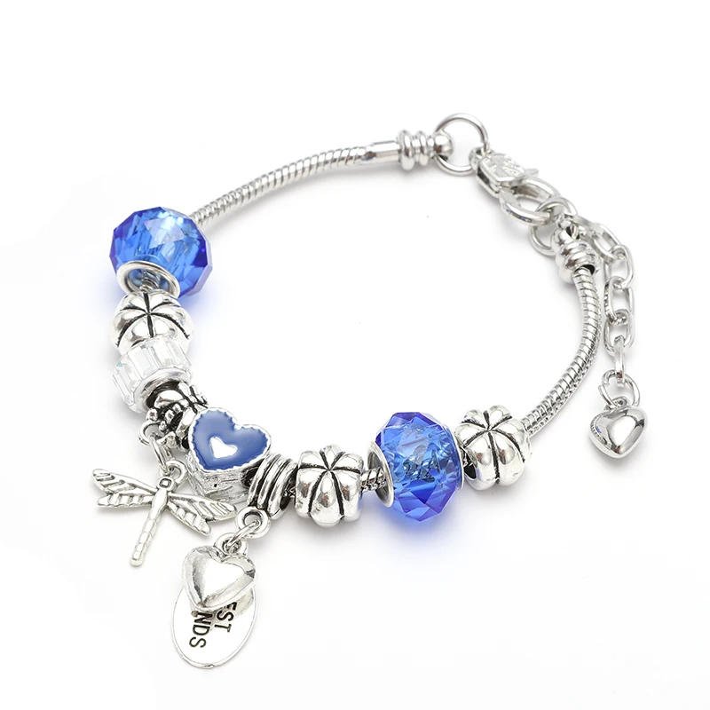 Модные Амулеты Браслет с подвесками для женщин Кристалл Кулон Фея Украшения, браслеты с бусинами Pulseras