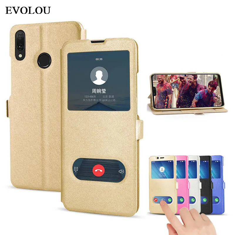 Умный кожаный чехол с откидной крышкой для huawei P Smart Z P30 P20 Lite Nova 4 3i 2 Plus mate 20 x Honor 8S 20i 10i Y5