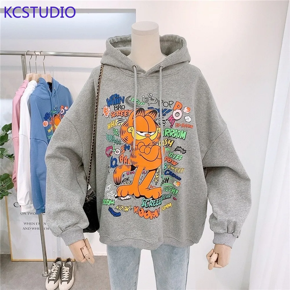 

sweatshirt women hoodie hoodie women oversized hoodie streetwear women Printed Garfield Hoodie anime hoodie graphic hoodies