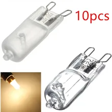 10 шт./лот супер яркий tFrosted/прозрачный G9 галогенные светильник лампочка 28 Вт галогенная G9 230V 3000K теплый белый Крытый дропшиппинг