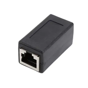 

1x Portable RJ45 Female to Female Network Ethernet LAN Connect Adapter Module Mini Durable Connector Adapter Black