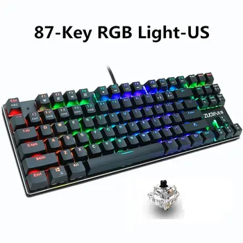 

Mechanical Keyboard Wired Gaming Keyboard RGB Mix Backlit 87 104 Anti-ghosting Blue Red Switch For Game Laptop PC Russian US