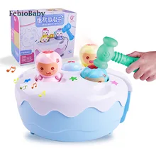 Милый дизайн молоток удар ребенок мультфильм игрушка игра Eletronic музыка и свет Обучающие Дети семейное взаимодействие настольная игра