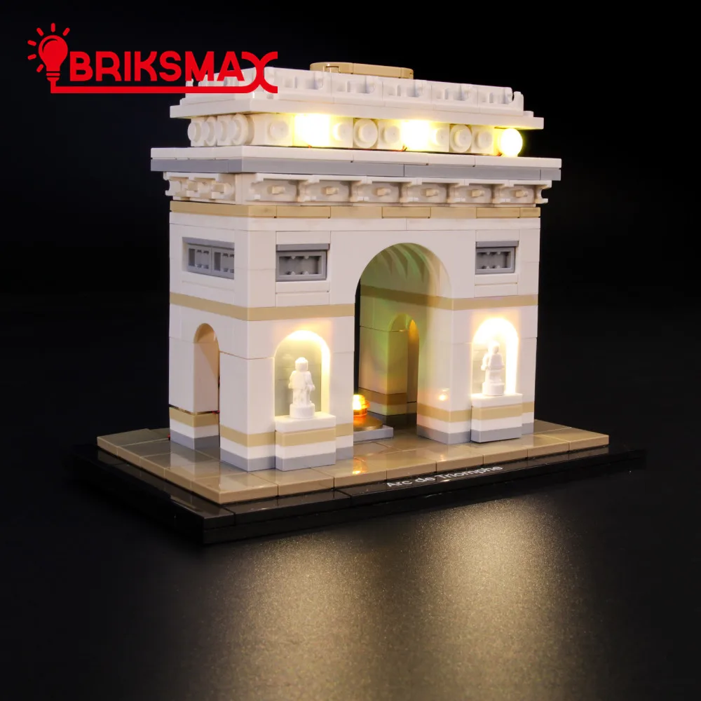 BriksMax Led Light Up Kit для Arc De Triomphe строительные блоки, совместимые с 21036(не включая модель