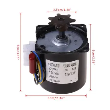 

220V AC Eggs Turner Motor Incubator Engine Reversible Geared Components 2.5r/min P0RE