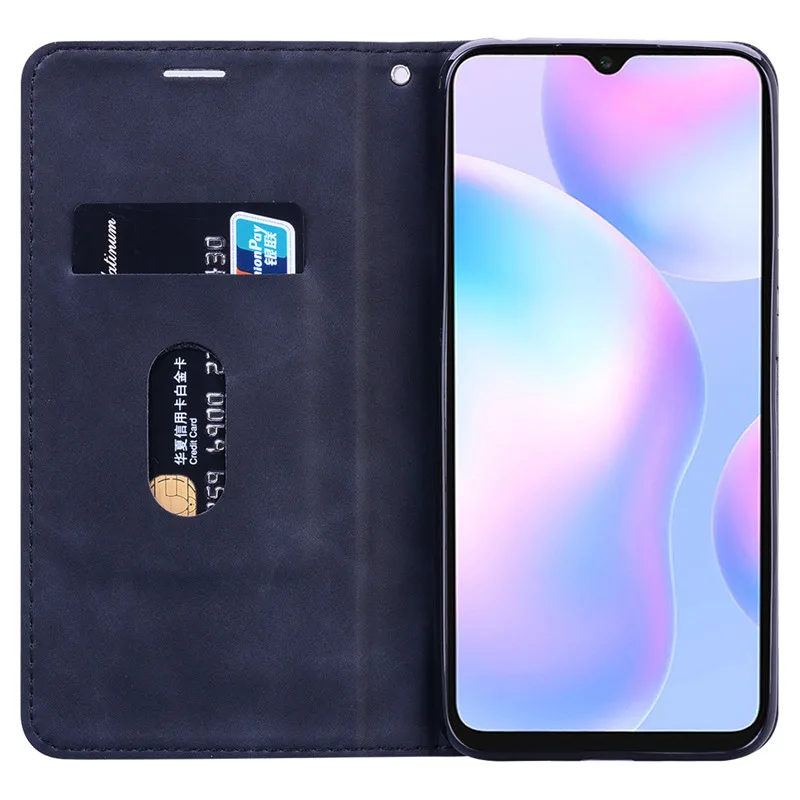 Bao da lật sang trọng chất lượng cao dành cho Xiaomi Redmi 9A Ốp lưng Redmi 9A 9 A Wallet Flip Case cho Xiaomi Redmi 9A Cover Coque