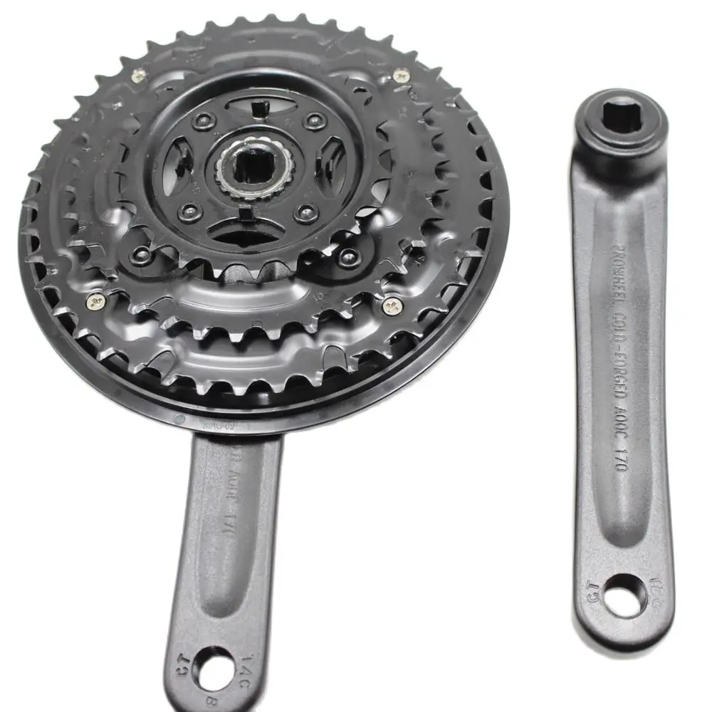 PROWHEEL 7/8/9 скоростной набор кривошипов для MTB велосипеда 24/34/42T 170 мм Полый зуб