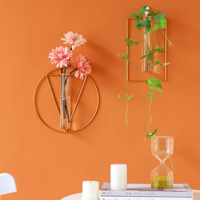 Ré Vase en verre mural, décoration murale, Vases à fleurs suspendus
