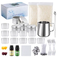 1 Set Candle Making Kit Scented Wax Crafting DIY Wicks Candle Making Supplies Melting Pot