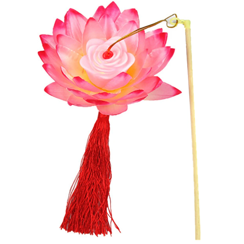 

4Pcs House Led Gift Mid-Autumn Party Blossom Light Flower Lantern Festival Decor Glowing Dancing Props Handheld Portable