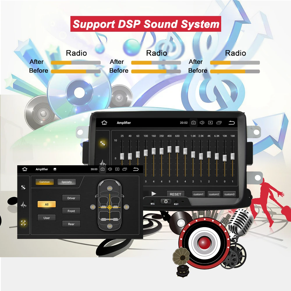 Discount Bonroad 8" Android 9.0 Car Multimedia Player For Renault Duster Dacia 2012-2015 Car Radio Ram GPS Navigation 4G Rom 64G 1