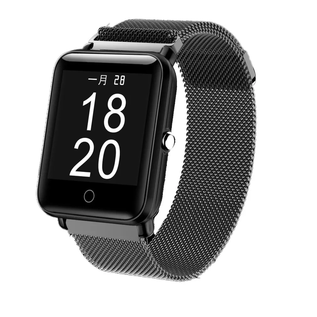 

Semi-Transparent Smart Bracelet Black Steel Band Gps Track Sleep Calories Multi-Motion Detection Smart Bracelet