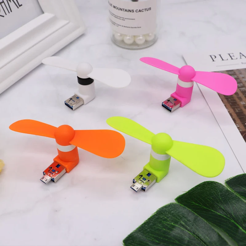 Мини 2/3 в 1 портативный Micro USB вентилятор тип-c телефонные вентиляторы для iPhone 5 6S 7 Plus 8 X XS XR вентилятор для samsung htc Android OTG телефонов