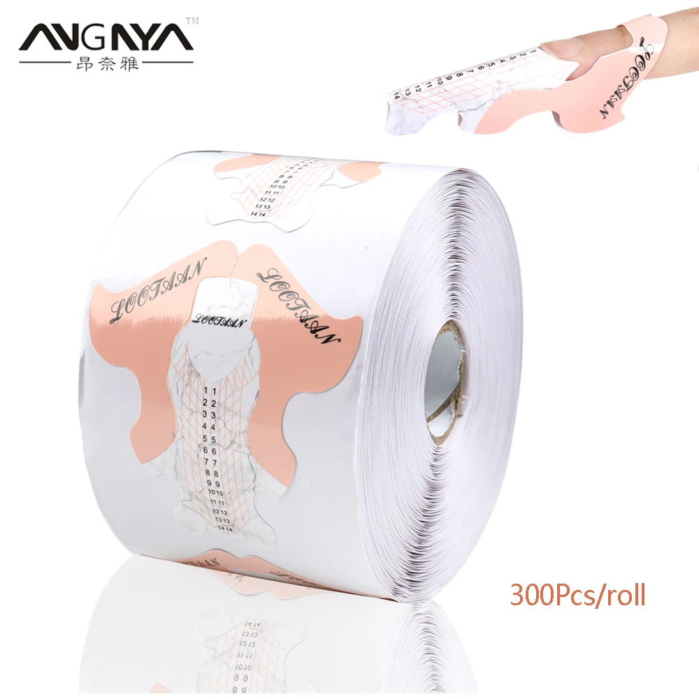 Description Picture 3 of itemANGNYA French Nail Form Tips Acrylic UV Gel Extension Curl Form Nail Builder Gel Sticker Guide Mold Manicure Salon Accessories
