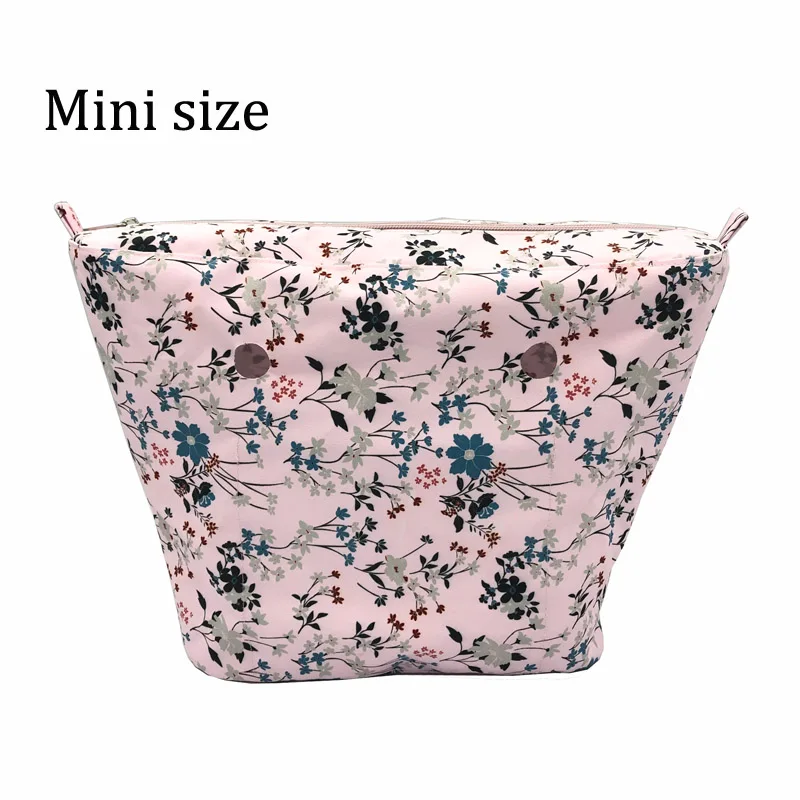 designer bags Floral Border Lining Colorful Print  Inner Zipper Pocket For Classic Mini Obag insert with inner waterproof coating for O bag wristlet corsage Totes