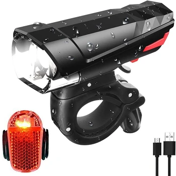 

Bike Light Comes with Free Tail Light Powerful Bike Headlight Compatible with Mountain Kids Street Bikes Front and Back Illumina
