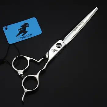 

7 Inch Pet Scissors Professional Hair Cutting Scissors curved handle Barber Pet dog grooming scissors Shears cat groomer