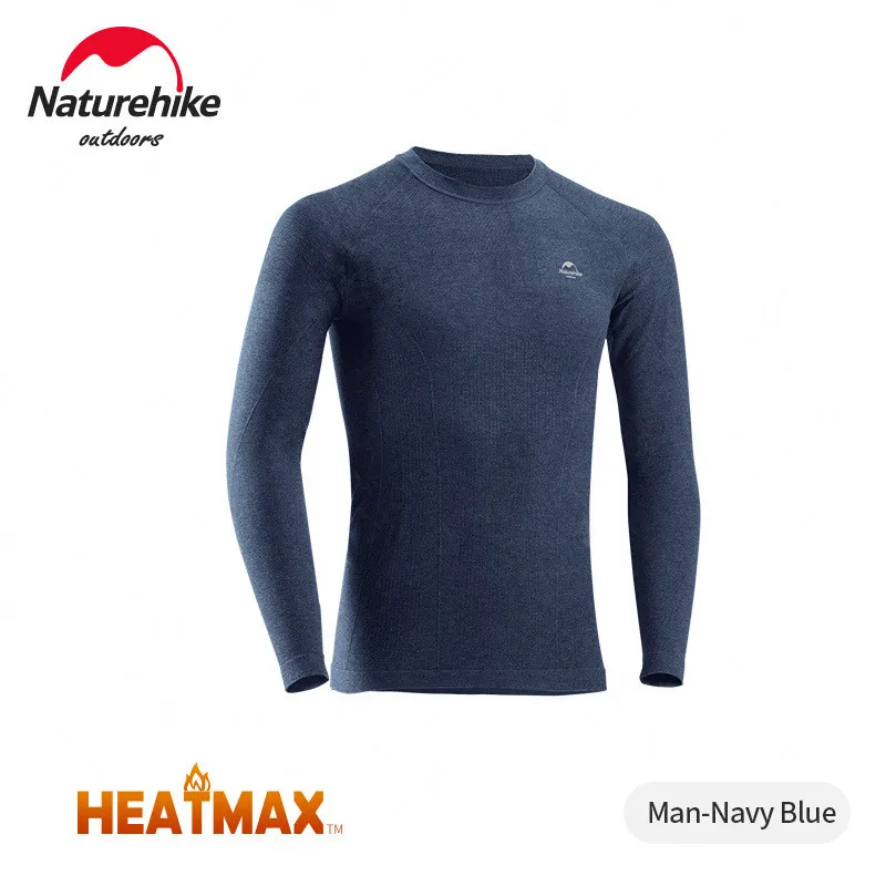 Man-Navy Blue-Jacket Naturehike "Xuan Shang" спонтанная температура нижнее белье пот выпускает Спорт держать тепло нижнее белье осенние брюки на открытом воздухе зима - Color: Man-Navy Blue-Jacket