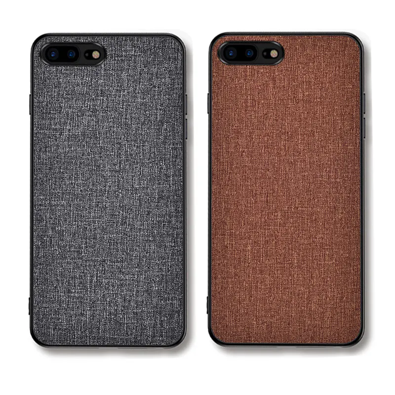 

Retro Cloth Case For IPhone 8 Silicon Shockproof Phone Cover For IPhone 8 8 Plus 7 7 Plus Hard PC Back Skin Cover For IPhone 7