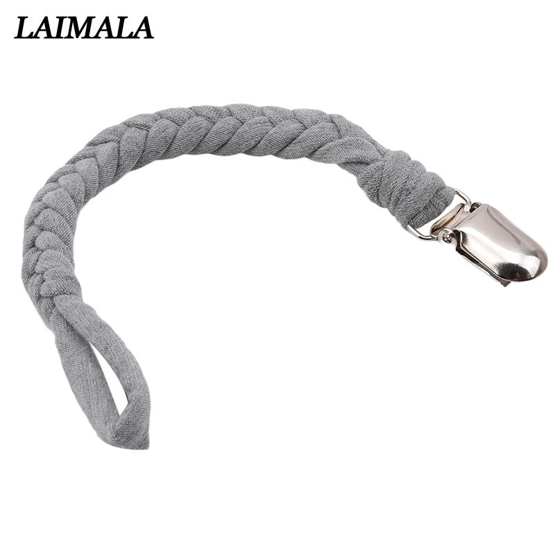 New Baby Weaving Anti-off Chain Strap Pacifier Clip Holder For Nipple Teether Chain For Dummies Infant Nipple Clip Holders