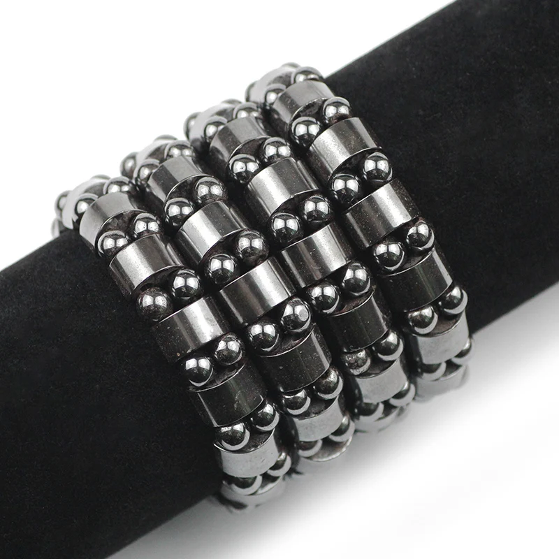 Tiger Eye & Hematite Charm Bracelets Men Double Hematite Tiger's Eye Bracelets for Women Natural Energy Stone Bracelet Jewelry