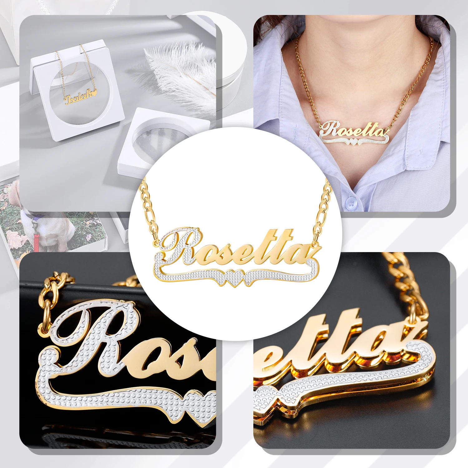 Personalized Double Plate 3d Name 
