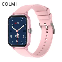 Colmi p8 plus 1.69 polegada relógio inteligente homem ip67 à prova dip67 água monitor de freqüência cardíaca atividade rastreador feminino smartwatch gts 2 gts2