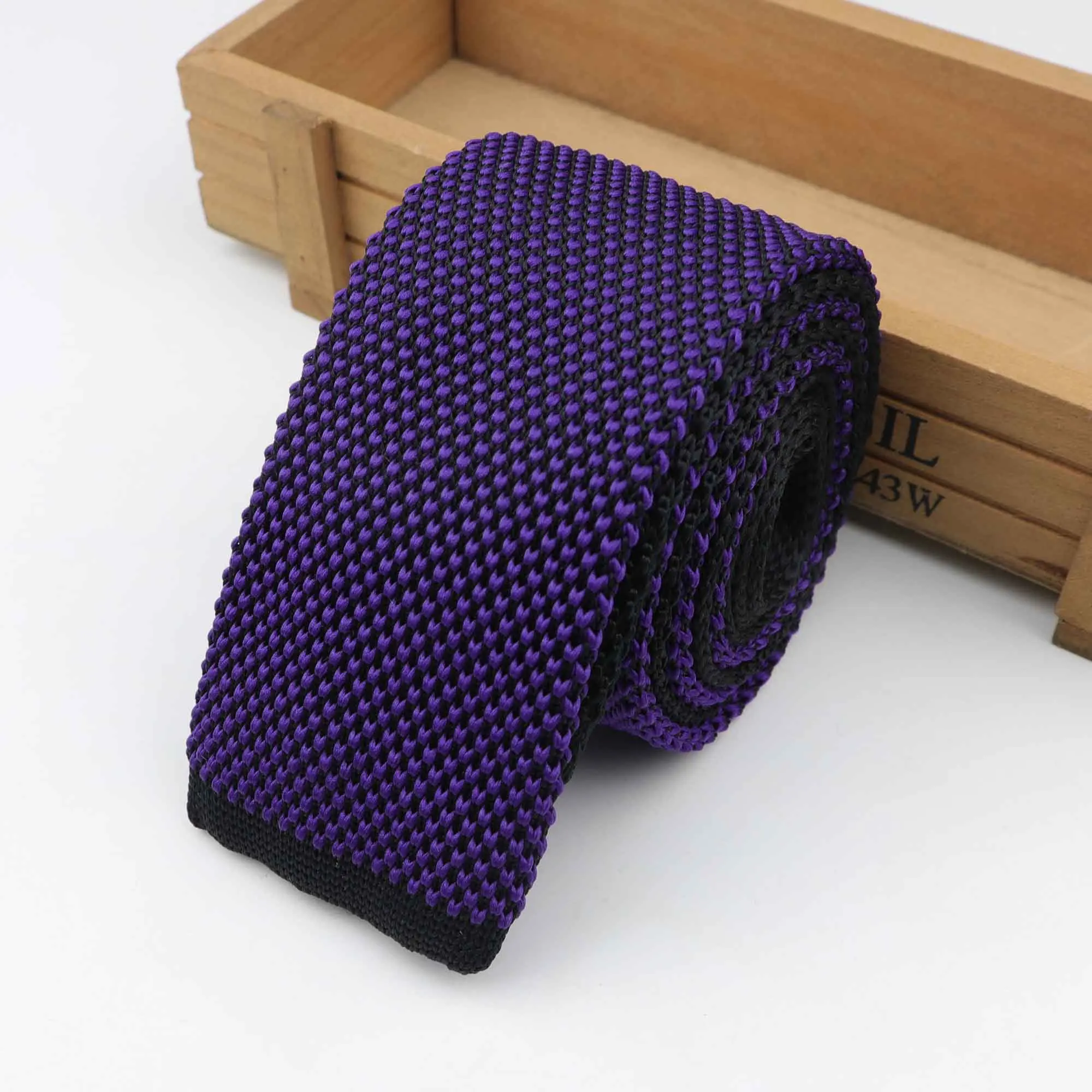 Модные Для Мужчин's красочные галстуком-бабочкой вязаные трикотажные галстуки однотонные Цвет узкие штаны, тонкие, обтягивающие, сплетенная равнина Cravate узкий галстук - Цвет: 10