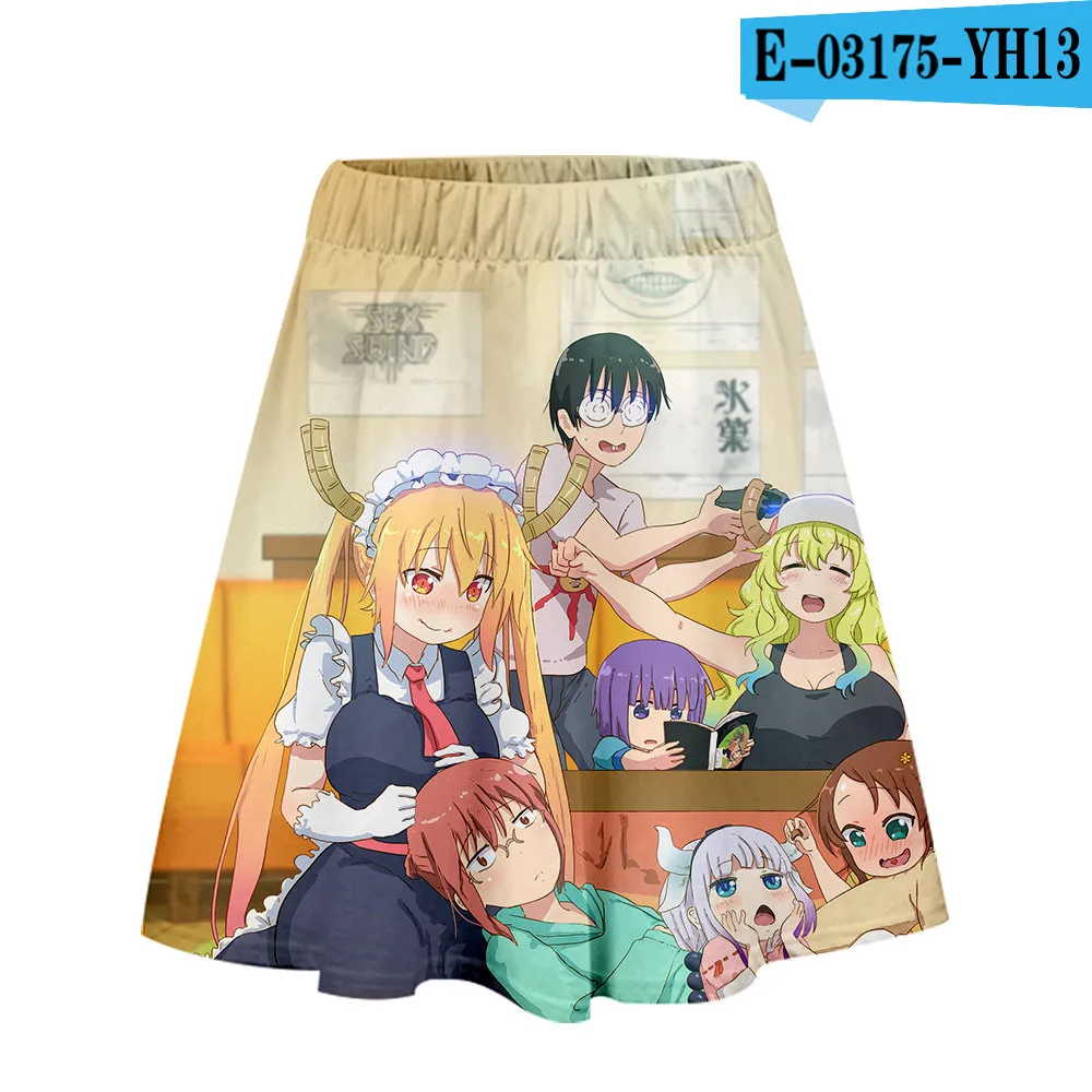 Miss Kobayashi's Dragon Maid юбка для девочек, полиэстер, Повседневная модная женская юбка, классная летняя Высокая модная юбка - Color: As shown