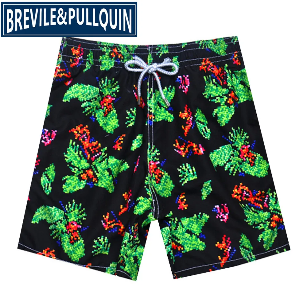 Классический бренд Brevile pullquin пляжные обшитые мужские шорты черепаха купальники Омар купальник с черепами сексуальные влюбленные спортивная одежда m-xxxl - Цвет: S